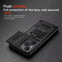 Funda para Honor 400 Pro 200 Lite para Huawei Pura 70 Ultra Pro, soporte de anillo para cámara deslizante, armadura, protección anticaída, funda con soporte - details 1