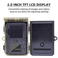 Cámara de rastreo Solar cámara de caza con energía Solar de 24MP 1080P visión nocturna infrarroja cámara de observación de vida silvestre grabadora de fotografías y vídeo - details 9