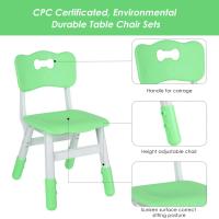 AuAg Juego de mesa multiactividad para niños de 5 piezas, escritorio de estudio para niños, juego de sillas de escritorio para niños, juego de mesa y 4 sillas para niños, altura ajustable - details 4