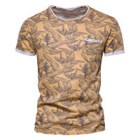 Novedad de verano, camiseta estampada, camisa de fondo para hombre con cuello redondo a la moda, top informal para hombre - details 14