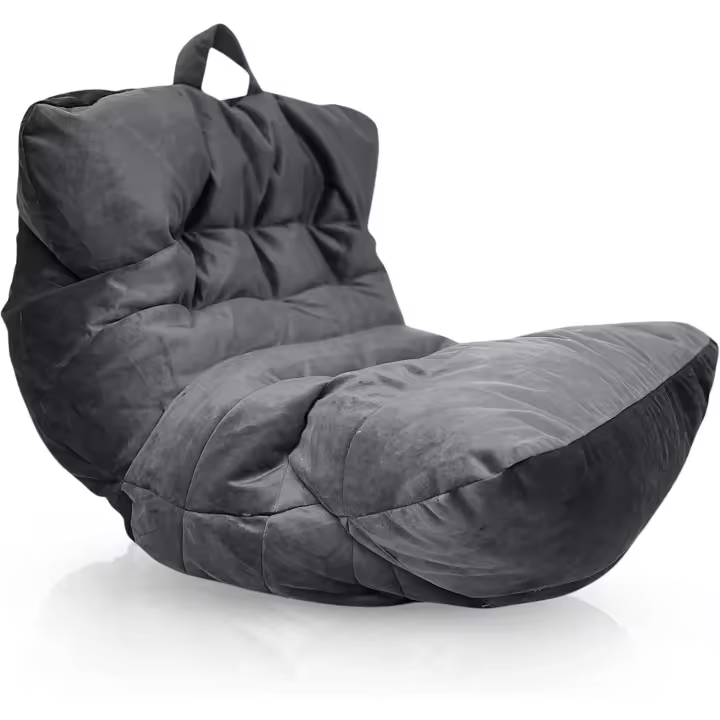 Sofá Puf de Diseño Gigante de Terciopelo Premium Silla de Bean Bag XXL para Adultos o Decoración de Habitación Juvenil - 1