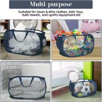 Cesto de ropa rectangular, moderno, plegable y resistente, ideal para el dormitorio, el baño, la habitación de los niños o para viajar (pack de 2) - details 6