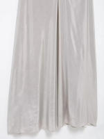 Vestido de noche para mujer con tirantes de lámina metálica, sólido, informal, sin mangas, elegante, fruncido, sin espalda, forrado - details 15