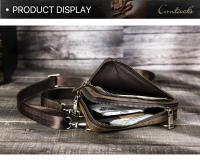 CONTACT'S Crazy Horse-Bolso cruzado de cuero para hombre, riñonera informal, bolso de hombro con bolsillo para teléfono pequeño - details 9