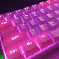 Juego de teclas de teclado nical DIY, 104 Uds., OEM, retroiluminado, un solo Color, ABS, tapa rosa para teclas Cherry MX 61/87/104 - details 4