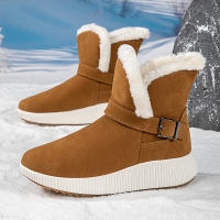 Botas de nieve para mujer, botines clásicos con forro de piel, suela antideslizante, ligeros, cómodos, cálidos, para exteriores, Invierno - details 7