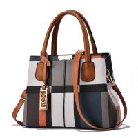 Bolso de mano a cuadros atmosférico para mujer, bandolera informal de gran capacidad, bandolera de mediana edad, mochila de lujo de alta gama - details 3