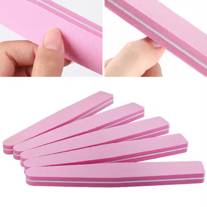 Parkson-limas de uñas para manicura, esponja para lijar, barra de esponja de 1 piezas, doble cara, herramienta para quitar uñas, pulidor, 100/180 - 1