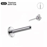 Pendientes pequeños de titanio g23 para mujer, joyería corporal, labret de piercing, 20/18/16g, 10 Uds., venta al por mayor - details 7