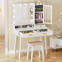 Tocador de Maquillaje con Luz y Espejo Iluminación LED de 10 Bombillas - details 4