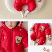 Pelele de invierno para bebé recién nacido, mono grueso de algodón, mono infantil con forro polar, peleles con capucha para niño y niña, ropa para niño y niña, traje para niño - details 5