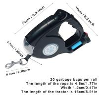 Correa multifuncional para mascotas, linterna LED extensible, retráctil, suministros para caminar al aire libre, 4,5 M - details 14
