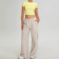 Camisetas deportivas informales y versátiles para mujer, camisetas ajustadas de secado rápido para correr, ropa de Yoga, Camiseta deportiva transpirable de manga corta para gimnasio - details 3
