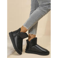 Tobillo impermeable para mujer, zapatos cálidos de felpa, botas de nieve antideslizantes con forro de piel, invierno, 2023 - details 6