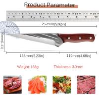 Cuchillo De Cocina Profesional De Acero Inoxidable Forjado a Mano Para Filletar Y Corte De Carne Herramienta BBQ Para Chef - details 4