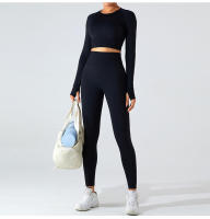 Nueva camiseta deportiva sin costuras de manga larga para mujer, Top de Yoga de secado rápido, ropa ajustada para correr y Fitness - details 32