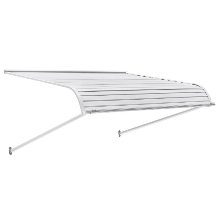 SucceBuy Toldo de aluminio de 48 x 42 pulgadas, toldo resistente para ventanas y puertas, cubierta exterior de aluminio ligera y duradera