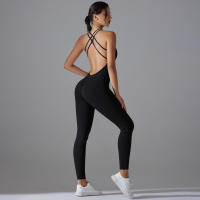 Hamidou-body de Yoga elástico, ropa de gimnasio, ropa deportiva de realce, mono de entrenamiento sin espalda, conjunto de Yoga de alta elasticidad para gimnasio - details 16