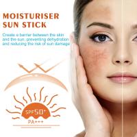 Protector solar facial SPF50+ para todo tipo de piel, resistente al agua, ligero, eficaz, duradero, protector solar hidratante en barra - details 1
