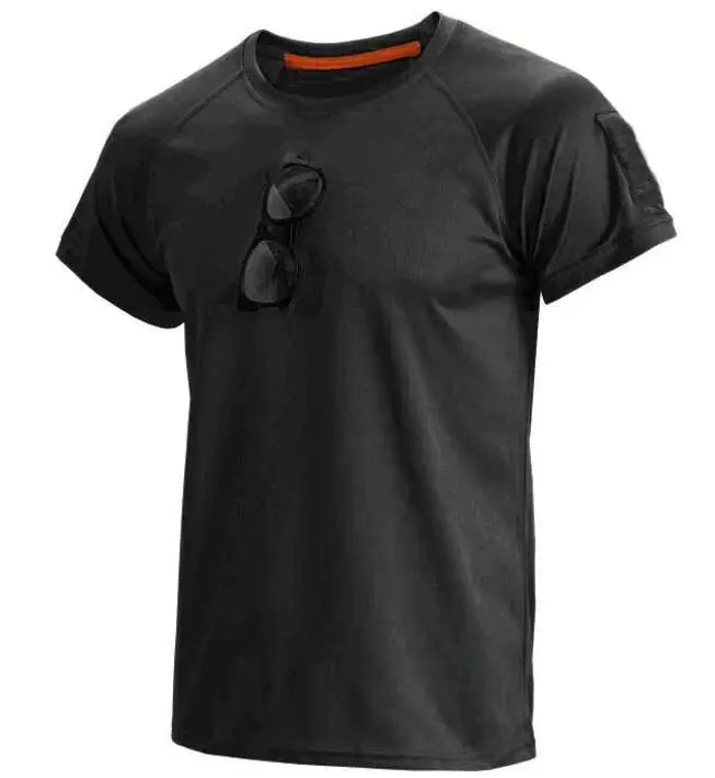 Camiseta Deportiva de Secado Rápido para Hombres Cuello redondo, Abeto, Transpirable para Acampar, Senderismo, Escalada Talla M-4XL - 1