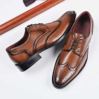 Nuevo diseño que mejora los zapatos hechos a mano de fiesta italiana, par de zapatos formales clásicos y pares de cuero de moda Oxford para hombres - details 0
