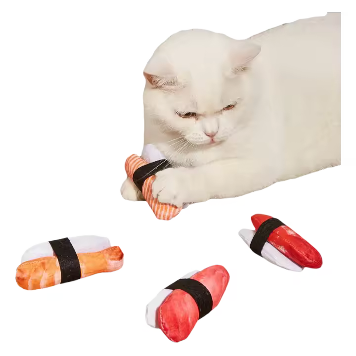 Juguete Para Gatos En Forma De Sushi Con Catnip Simulación Juguete De Peluche Tipo De Material De Tela Juguetes Inteligentes No Dispositivo Móvil - 1