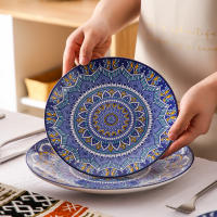 VANCASSO 16 piezas vajilla de porcelana azul con estampado de Mandala Para 4 Personas - details 9