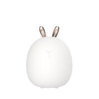 Luz nocturna de silicona para niños y bebés, lámpara de Ambiente de Navidad, recargable, táctil, ciervo, conejo, cartón Led - details 9