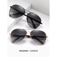 Gafas de sol de aleación polarizadas con gradiente para hombre y mujer, gafas de sol de piloto, gafas de sol con espejo - details 2