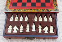 Ajedrez-juego creativo de escritorio tridimensional, Guerrero de terracota, piezas de ajedrez, tablero de ajedrez de madera - details 7