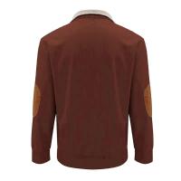 Ohsisa 2025 Primavera y otoño Sudadera con capucha deportiva informal de manga larga americana con cuello levantado para hombre - details 3