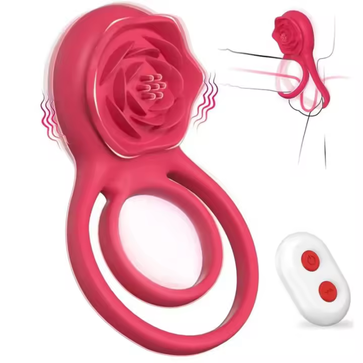 Leten-vibrador con anillo de rosa, potente estimulador de manga, retardante de eyaculación, masajeador de clítoris y punto G, juguete sexual para parejas mayores de 18 años - 1