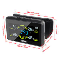 Sistema de monitoreo de neumáticos con 4 sensores externos T14-1 advertencia de temperatura ahorro de combustible Monitor de presión de neumáticos de coche TPMS Solar - details 8