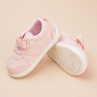 Zapatillas Deportivas Planas Suaves Para Niñas Rosa Claro Zapatos Casuales Para Niños Transpirables Con Cierre De Correas EK9S49 - details 3