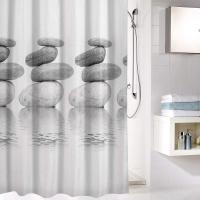 Elegante resistente al agua y al moho con 12 anillos de cortina de ducha de poliéster x 180 cm para todas las estaciones - details 3