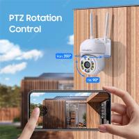 Cámara IP WiFi SHIWOJIA Yccc365 1080P con visión nocturna automática rastreadora cámara de seguridad inalámbrica para interior y exterior con monitor de audio y movimiento - details 2