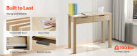 SucceBuy Escritorio compacto con cajones, mesa de estudio para niños para dormitorio, escritorio minimalista moderno para dibujar, leer, escribir - details 1