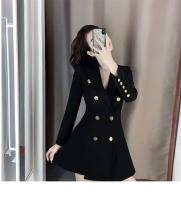 Vestidos De Mujer otoño nuevo Vestido De traje De negocios negro para Mujer Vestido De Mujer - details 5