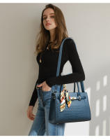 Bolso de mano con estampado de cocodrilo para mujer, bolso cruzado atmosférico - details 4