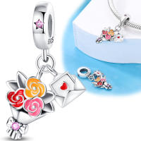 Colgante con cuentas de plata de ley 925, pulsera Original para fabricación de joyas, regalo del Día de San Valentín - details 0