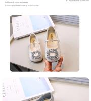 Zapatos de cuero para niños, bailarinas con hebilla de diamantes de imitación para niñas, primavera y otoño, zapatos de fiesta informales a la moda de princesa para niños - details 9