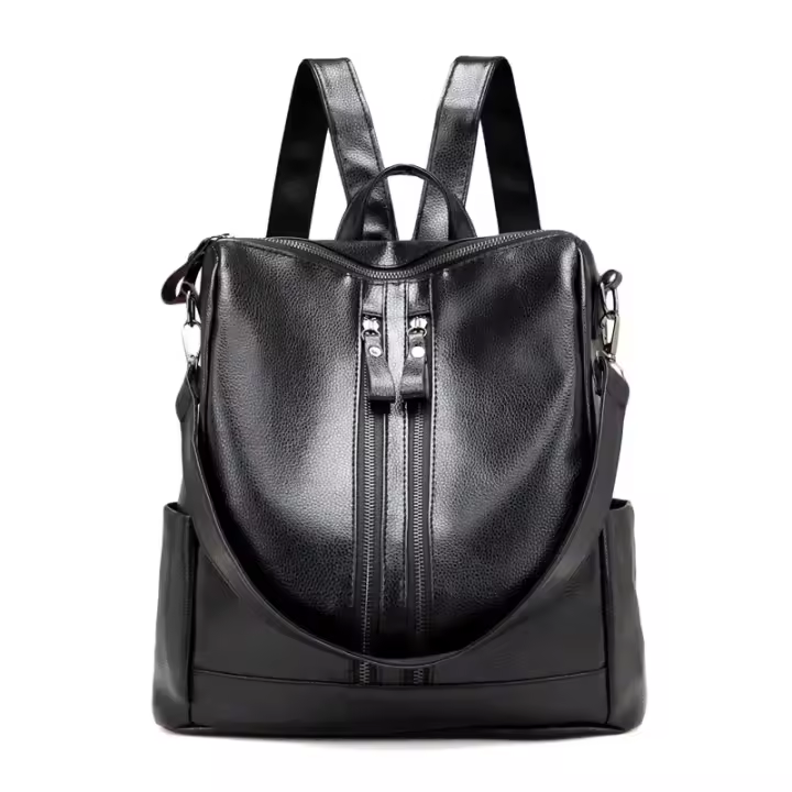 Mochila de PU de moda coreana para mujer, bolso informal de gran capacidad para viaje al aire libre, bolso de hombro práctico duradero - 1