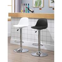 Taburetes de Cocina Ajustables en Altura Estilo de Bar con Resalto de Cuero Sintético+Plástico - details 2