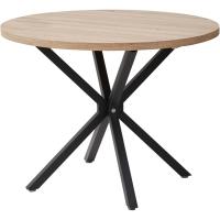 Mesa de Comedor Redonda con Tapa Moderna con Efecto Mármol, Mesa de Comedor de Cocina con Cuatro Patas de Metal, para Comedor, Sala de Estar,Blanco+GDL - details 14