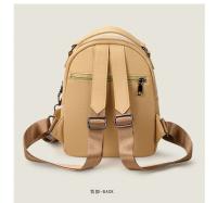 Mochila Mini OKKID Compacta Bolsa de Viaje en Cuero Azul y Amarillo Bolsa de Hombro para Mujeres - details 12