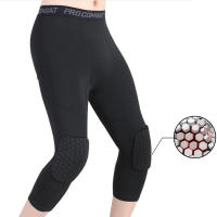 Sports Running Leggings Anti-Collision Basketball Training Knee Protect Pants Gym Fitness Safety Ski Skating Pants 3/4 3xl - details 2