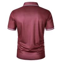 Camisa de hombre, Casual, Trabo, Cuello, Manga corta, Básica, Moderna, Rayas, Botón minorista, Verano, Primavera, Camisa de golf USTE regular - details 3