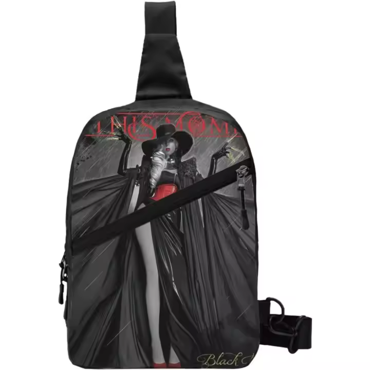 Bolso NEGRO Bolso de pecho Mochila tipo bandolera Bolso de hombro Bolso multiusos - 1