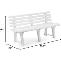 Banco Resina Blanco 145x49 cm. - details 6