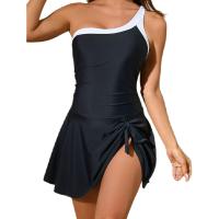 Moda de baño de hombro para mujer 2025 Traje de baño sólido de verano con garantía de devolución - details 0